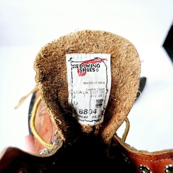 Red Wing Leather SuperSole Moc Toe Ankle Work Boot - Size 8 Vintage Red Wings - Picture 8 of 8